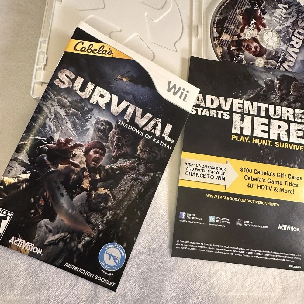 Cabela's Survival: Shadows of Katmai‎ (Nintendo Wii, 2011)
